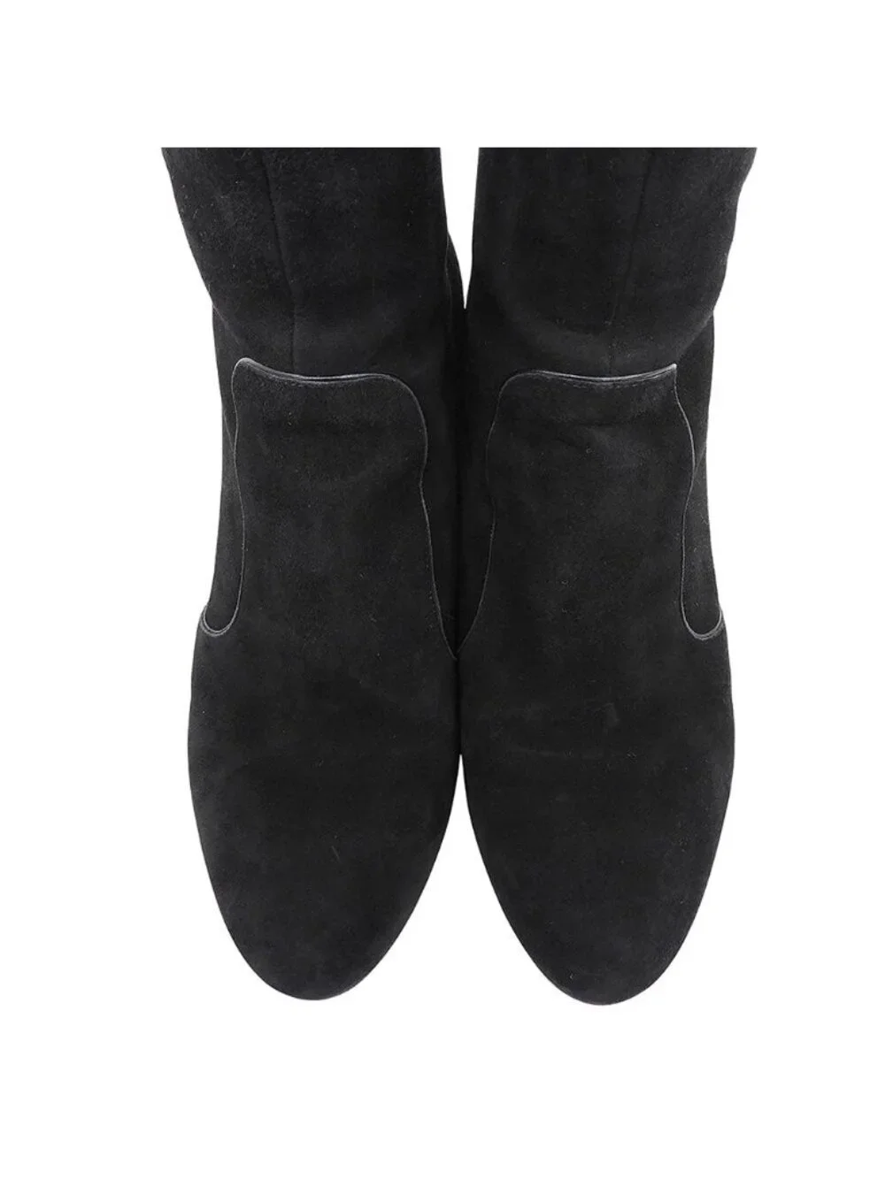 Louis Vuitton Back Zip Bootie Suede Short Boots Shoes Black
